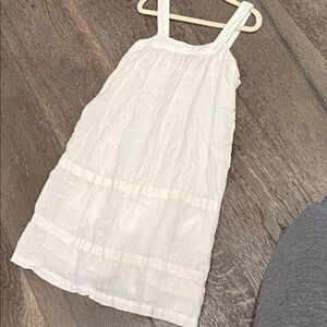 White Sleeveless Dress linen from Zara girls medium